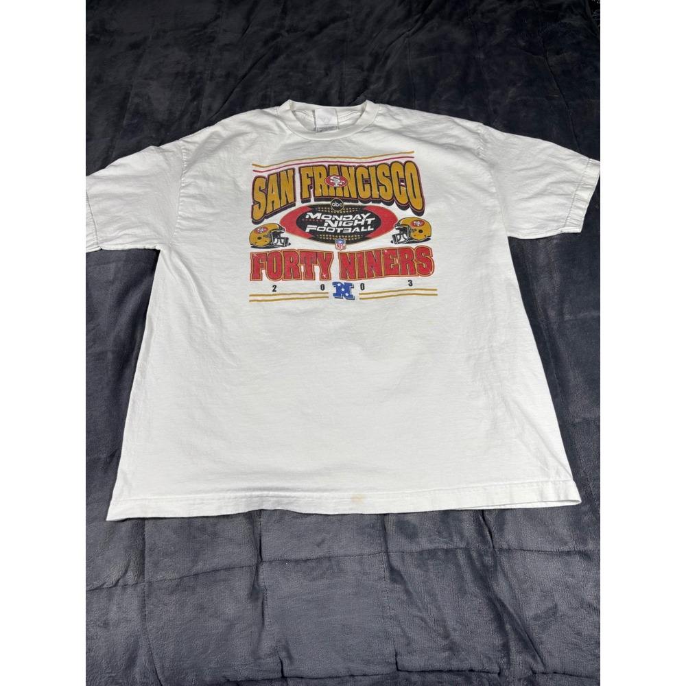 Vintage 2003 San Francisco Forty Niners Monday Night Football T-Shirt XL White
